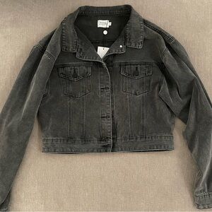 SNDYS Women's Charcoal Denim Jacket NWT XL